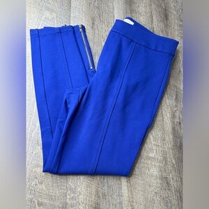 Anthropologie Blue The Essential Slim Knit Ankle Zip Trouser Pants Size 10
